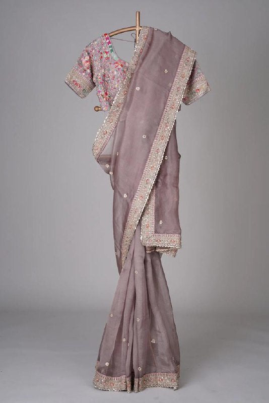 Pure Chanderi Cotton With Multy Thread Work And Heavy Tussles