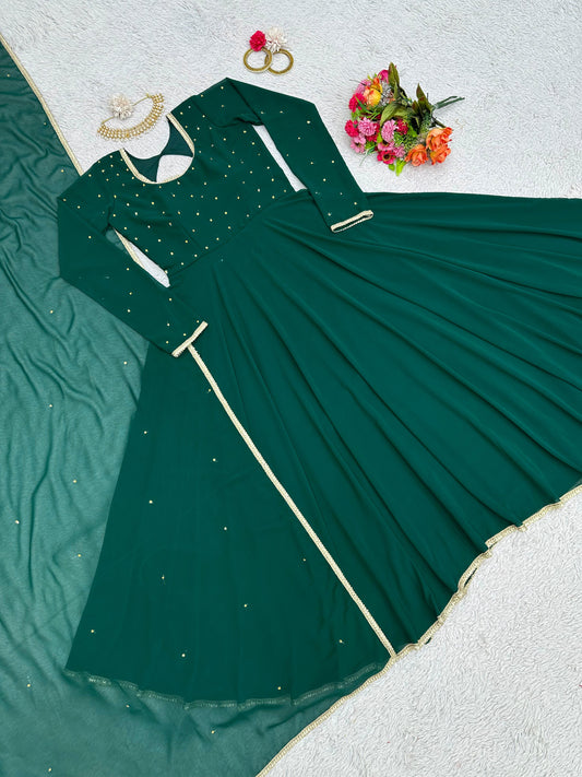 Beautifully Green Gown Dress for Women