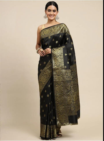 Embracing Opulence: A Personal Journey with Beautiful Wovens Floral Jacquard Print Sarees in Banarasi Silk