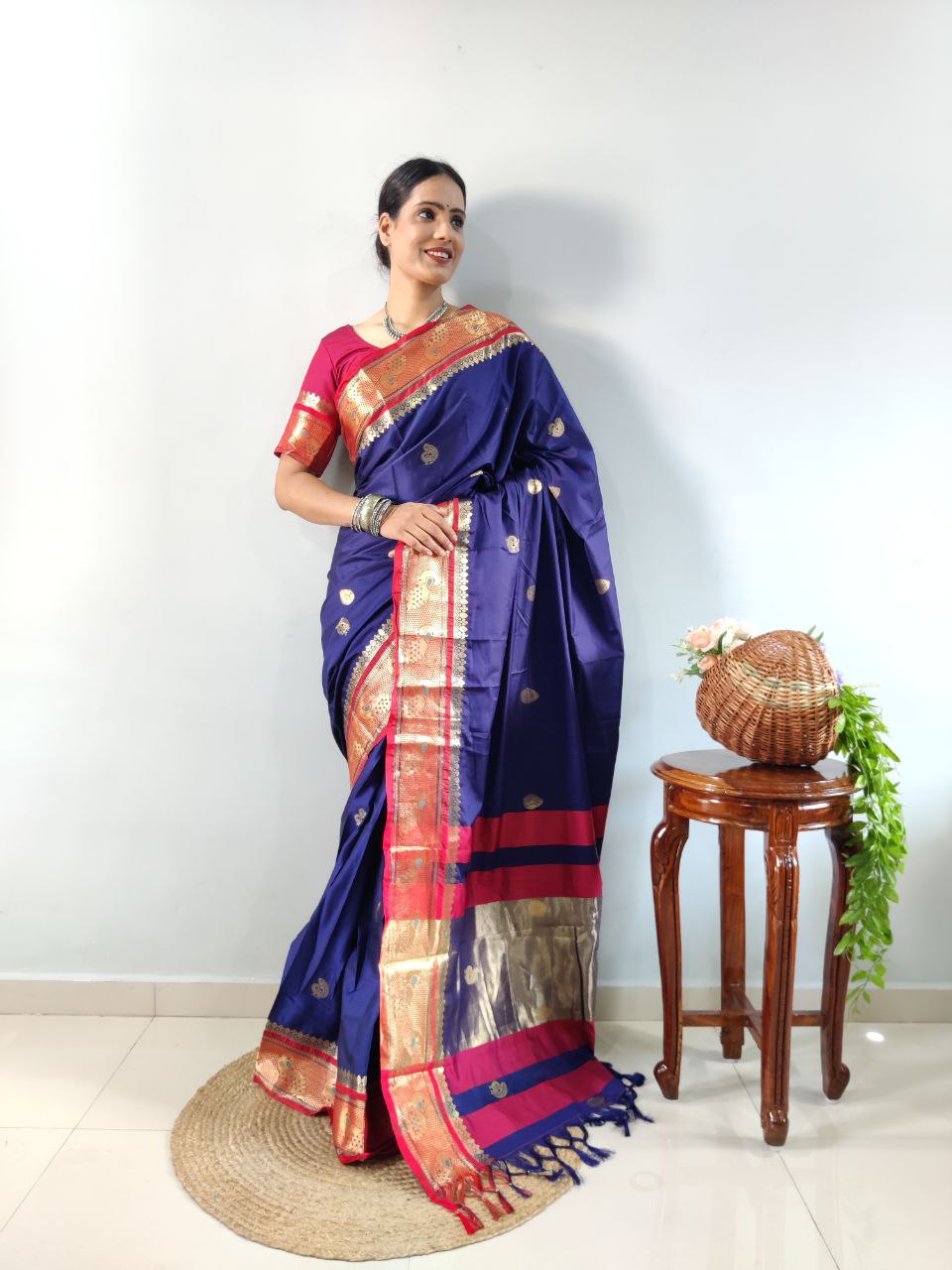 *Presenting You Most Beautiful Ready To Wear Paithini Saree With Real Modeling Shoot*