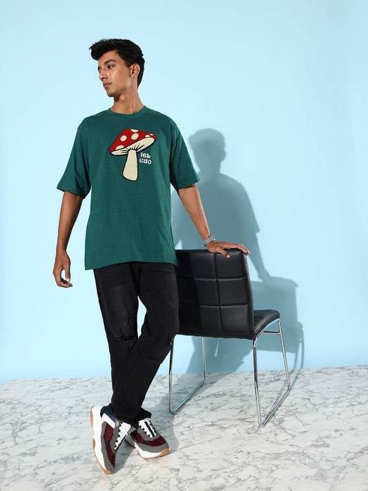 Dillinger Green Graphic Oversized T-Shirt