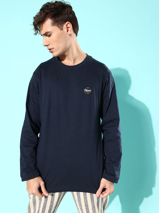 Difference of Opinion Navy Blue Oversized T-Shirt